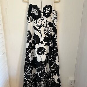 Tori Richard Dress Sz 14 VTG 70s Hawaiian Honolulu Long White Flowers Floral L